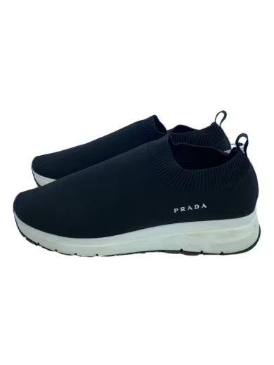 Prada Black Knit Socks Low-Top Sneakers Size 37  