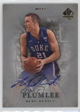 2012-13 SP Authentic Auto Miles Plumlee #29 Auto 11iy