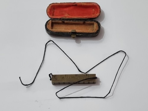RARE Vintage Brass Engineers Plumb Bob or Measuring Calibration Ruler - Afbeelding 4 van 10
