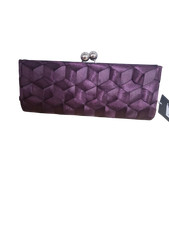 New  Look Purple Geometric Pattern Evening Clutch with Chain Strap