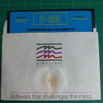 One Man and His Droid Non Terraqueous - Commodore 64 5.25'' Floppy Disk 1986 Disc