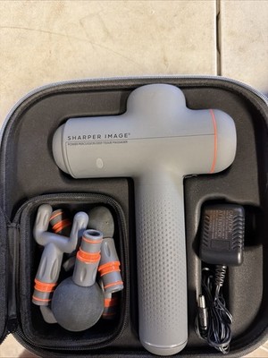 Sharper Image 2437599 Power Percussion Deep Tissue Massager - Gray