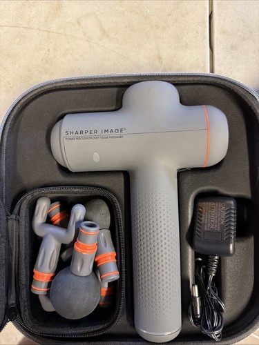 Sharper Image 2437599 Power Percussion Deep Tissue Massager - Gray