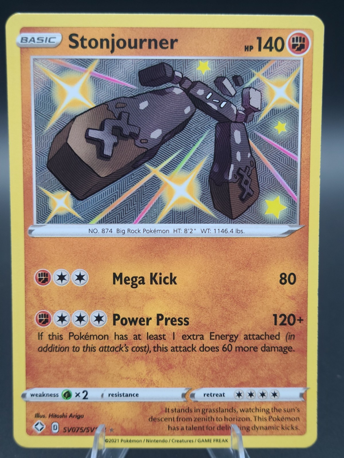 Stonjourner #SV075 Shiny Holo Rare - Pokemon Shining Fates: Shiny Vault