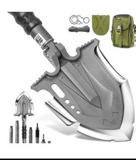 Zune Lotoo F-A3 Folding Multi-tool Survival Shovel Martensitic Steel Gray Black