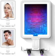 Heated Shower Mirror Fogl for Shaving, 3 Color Dimming Shower Shaving