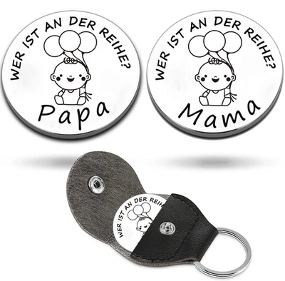 KIYOYI Taufgeschenk Junge Und Mädchen,Geschenke Zur Geburt,Schutzengel Entscheidungsmün