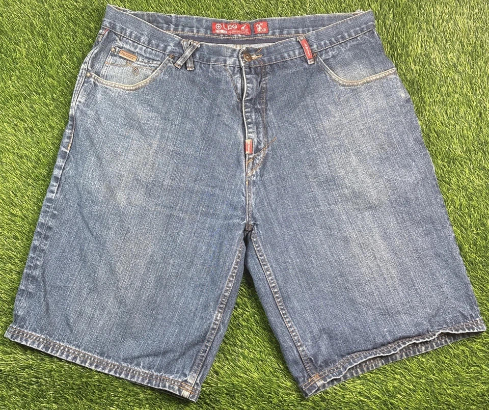 LRG Lifted Research Group Jean Shorts Mens 40 Straight Denim Baggy Jorts Y2K - Image 2 of 4
