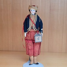 Antique German China head dollhouse doll larger size 8"3/8 tall