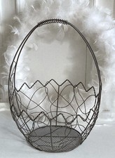 Korb  Osterkorb Eierkorb Obstkorb Osterei  Eisen Braun, H: 27 cm, Ø; 20 cm