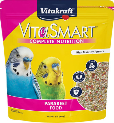 Vita Smart Gourmet Parakeet Food - Vitamin-Fortified - Daily Pet Bird Food 2 Pou