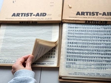 Vintage Transfer Letters Lot Numbers Symbols Arrows Artist Aid 140 Sheets Rub On