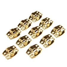 dophee 10Pcs Antique Brass Decorative Hasp Latch with Screws for Wooden Box