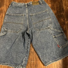 Vintage Bugle Boy Shorts Mens 32 Blue Denim Carpenter Big Baggy 90s Y2K