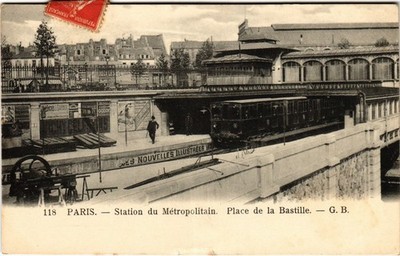 Postcard Paris 12th Metropolitan Station Place de la Bastille (1393499)