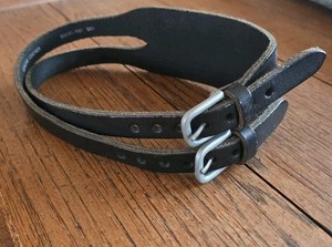 Vintage Genuine Leather John Varvatos Choker Collar Hand Made Italy Necklace 