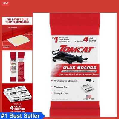 Glue Boards Mice Traps 4 Count Enhanced Stickiness Eugenol Pest Control