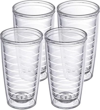 16 OZ Insulated Tumblers Plastic Keeps Drinks Cold & Hot, 4pk Double Walled C...
