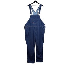 Dickies Men's XXL Dark Wash Cotton Denim Bib Carpenter Overalls Chore Outdoors