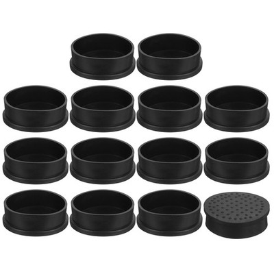14Pcs Chair Leg Caps 53mm (2-1/9 Inch) PVC Non-Slip Chair Leg Tips Black