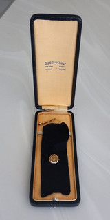 University of Santa Clara 10K Gold Pin on Black Ribbon Fob in Dieges & Clust Box