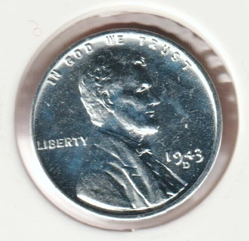 1943 WWII Lincoln Wheat Steel Penny Collectible US Collection Very Good War Coin