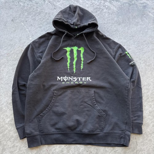 Vintage Y2K Monster Energy Black Graphic Hoodie