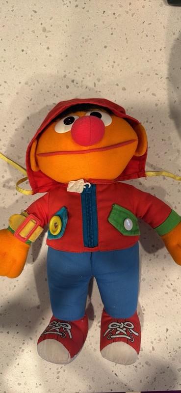 Vintage 1990 Playskool Sesame Street Dress Me Up Ernie Plush