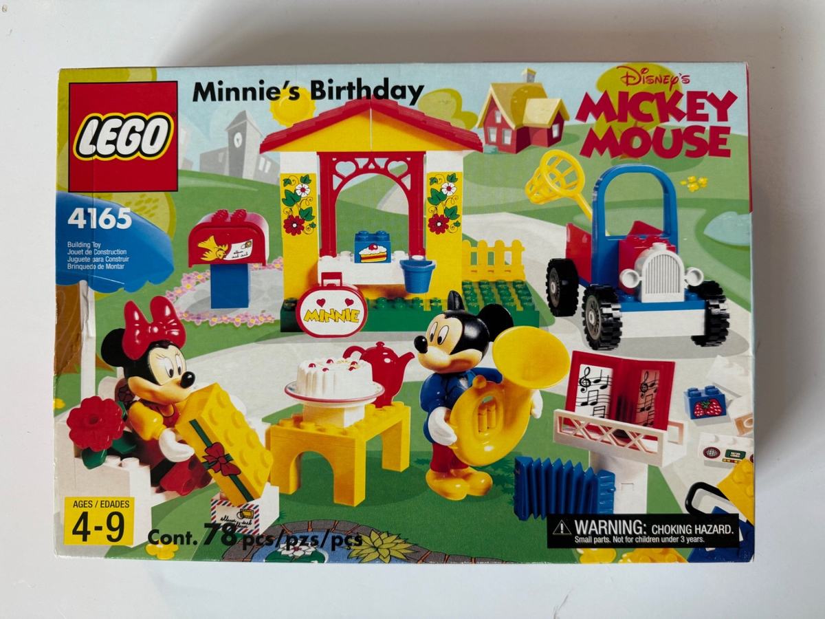 LEGO 4165 Mickey Mouse Minnie's Birthday Party New Factory Sealed OOP Fast  Ship