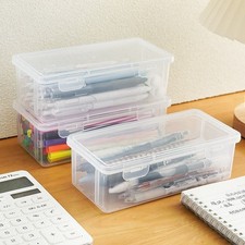 Large Capacity Pencil Box Plastic Pencil for Case Office Supplies Storage Box UK