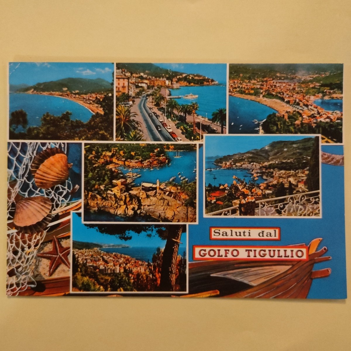 SALUTI DAL GOLFO TIGULLIO  - CARTOLINA A COLORI SCRITTA -  - COLLEZIONE