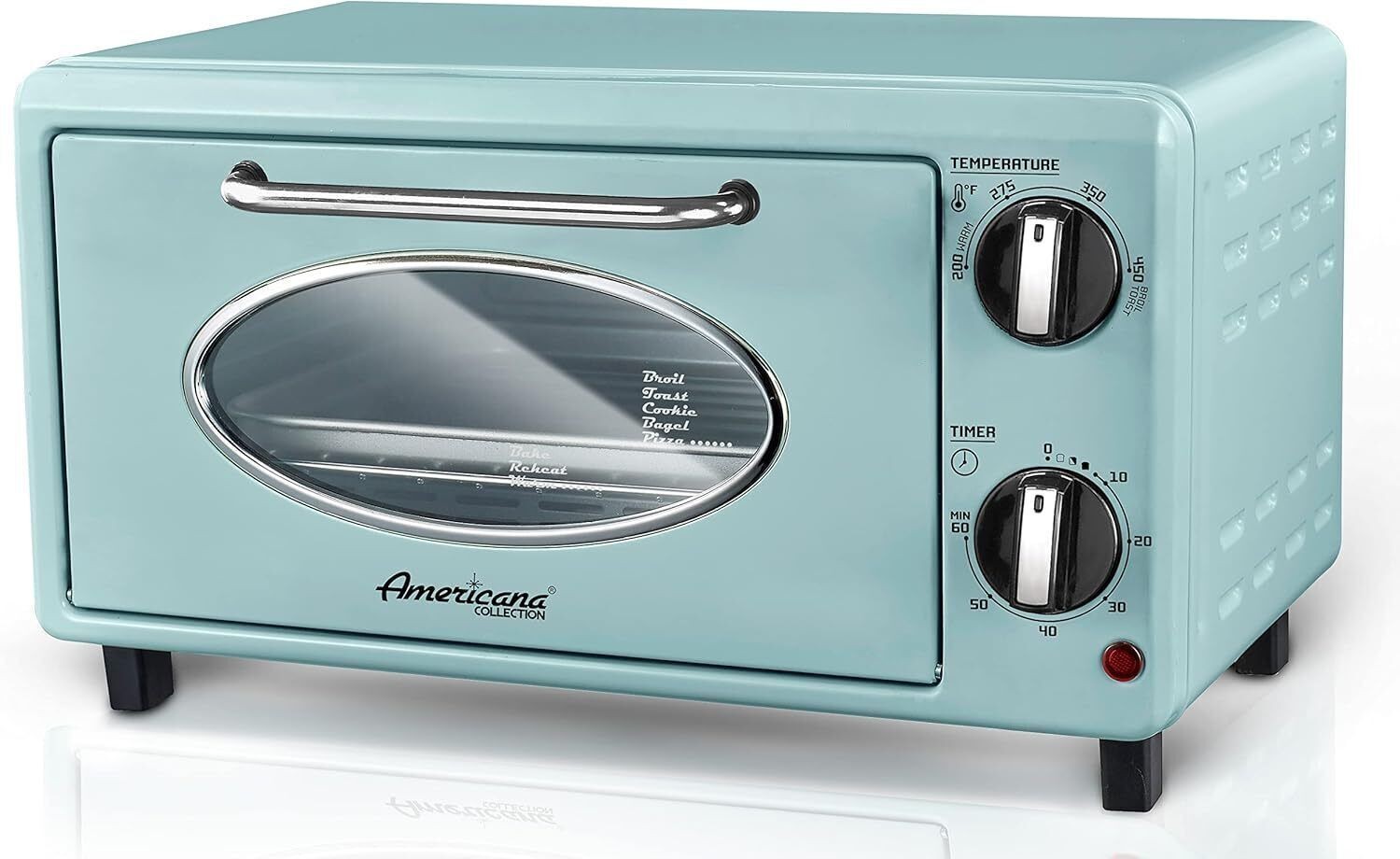 2 Slice Countertop Toaster Oven Temperature Control