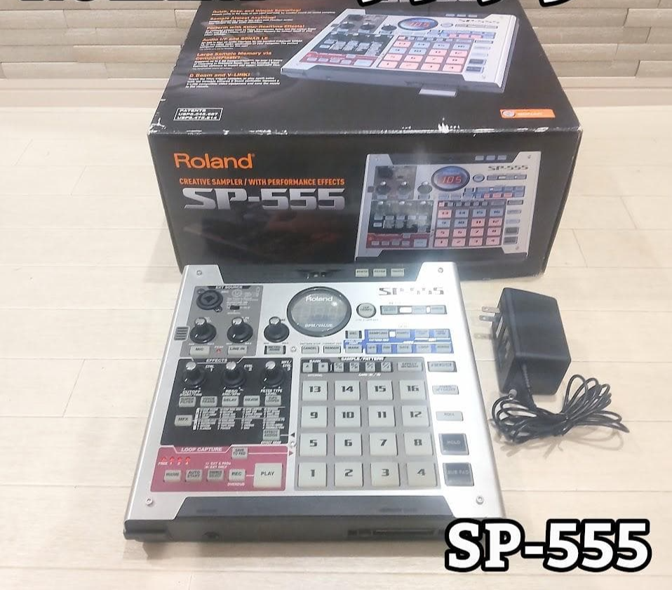 DJ機材 Roland SP-555 Roland SP-555 Sampler Performance Effects Tested Japan W/Box, AC