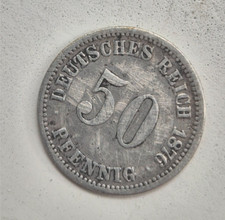 M&uuml;nze Deutsches Reich Kaiserreich 50 Pfennig 1876 A