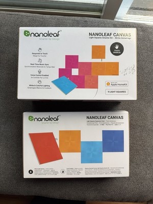 Nanoleaf Canvas 13 Light Squares New 9 Sq Smarter Kit + 4 Sq Expansion Pack