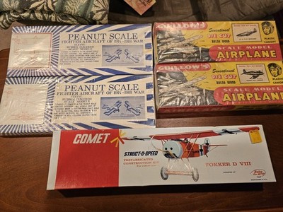 5X  A/C Kits. Flying Models. Shelf. Comet. Guillows. NOS.