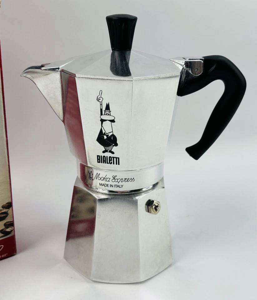 Bialetti Moka Express cafetera espresso con estufa 6 tazas (usada una vez) Foto 2 de 4