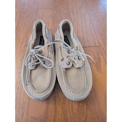 Sperry Top Sider Largo 3 Eye Boat Schuhe Hellbraun Leder Kindergröße US 2 M