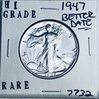 1947 LIBERTY WALKING SILVER HALF DOLLAR HI GRADE U.S. MINT RARE COIN 7732