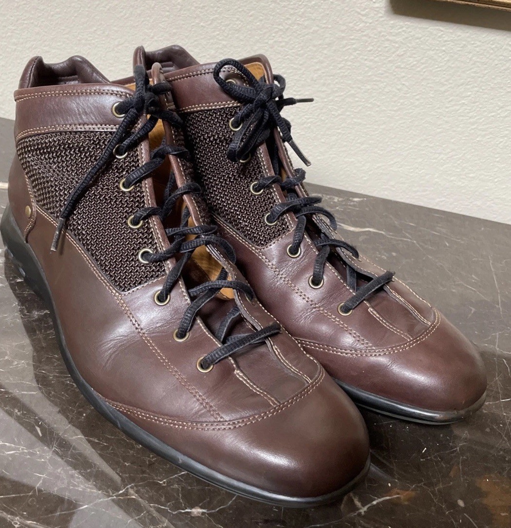 SAOLA Stivali Cole Haan con suola speciale N Air C04051 marrone da uomo in pelle 11M