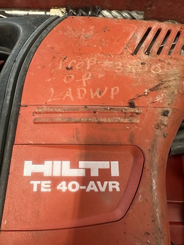 Hilti TE 40-AVR Rotary Combihammer Hammer Drill SDS w/ Bits Handle Manual Case - Picture 8 of 17