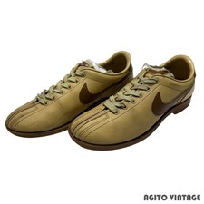 Nike 80's Bowling Shoe Brown Beige Leather Low Cut US 7 Used NE51-0