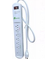 Greenlite 7 Outlet Surge Protecting Energy Saving Smart Power Bar, White