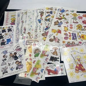 Vintage Suzy's Zoo Stickers Lot Various Sheets Easter Animals Etc