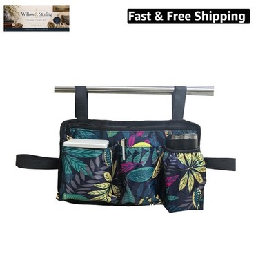 Walker Bag, Multi Pockets Folding Walker Basket Tote Bag with Cup Holder, Han...