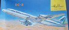 Maquette avion DC 8 UTA 1/125 HELLER 705 sous blister kit plastique vintage