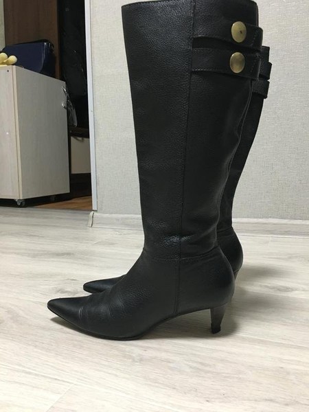 Women Carvela Boots Black Leather 39 #12QZ