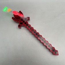 Minecraft Light Up Spinning Pixel Red Sword 14"