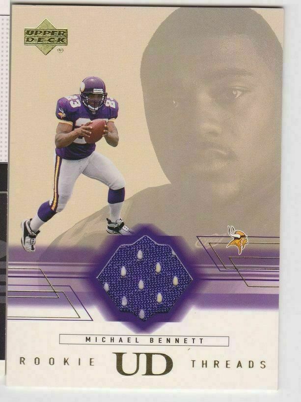 2001 Upper Deck Michael Bennett Rookie UD Threads Vikings RC Jersey #RT-MB