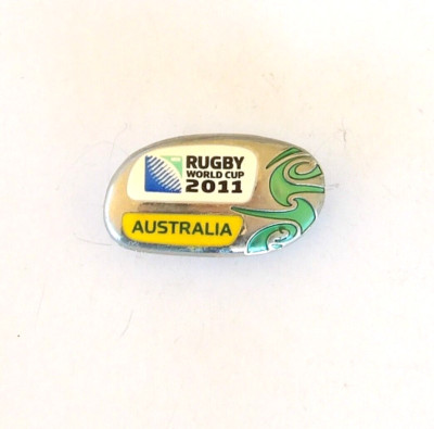 2011 RUGBY WORLD CUP AUSTRALIA SOUVENIR METAL LAPEL PIN HAT BADGE ...
